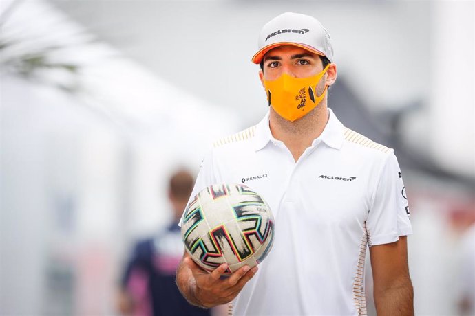 Carlos Sainz durante el Gran Premio de Rusia 2020