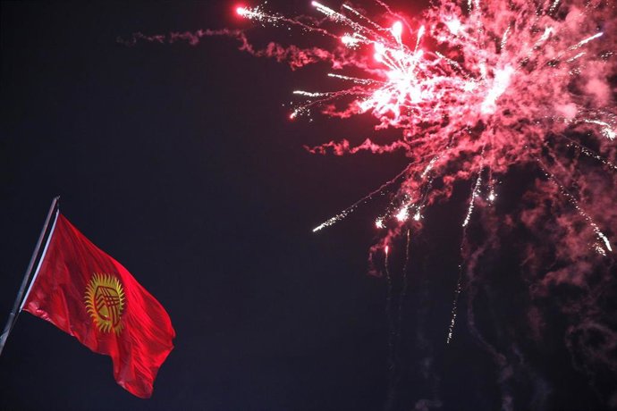 Fotografía tomada en 2013 durante los actos de celebración de la Navidad en Biskek, Kirguistán.