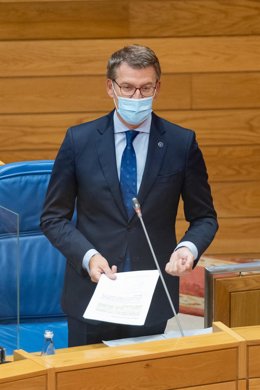 O presidente da Xunta responde as preguntas dos grupos no Pleno da Cámara    O presidente da Xunta, Alberto Núñez Feijóo, responde as preguntas dos grupos no Pleno da Cámara. Pazo do Hórreo, Santiago de Compostela, 07/10/{yr0}.