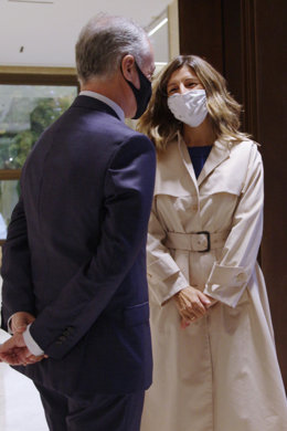 La ministra de Trabajo y Economía Social, Yolanda Díaz, y el lehendakari, Íñigo Urkullu, han mantenido una reunión este miércoles en Vitoria.