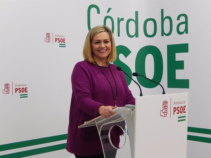 María Jesús Serrano en la sede del PSOE de Córdoba, en una imagen de archivo.