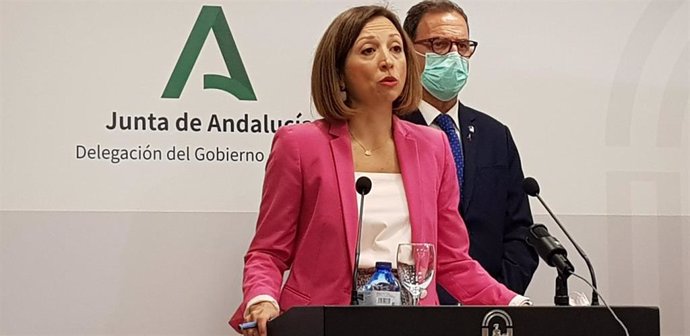 Patricia Navarro, delegada del Gobierno andaluz en Málaga, en rueda de prensa