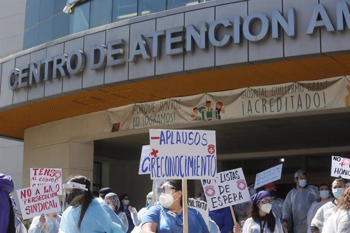 Movilización del personal sanitario chileno en Concepción