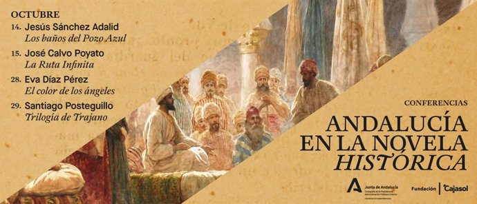 Cartel del ciclo de conferencias 'Andalucía en la novela histórica'