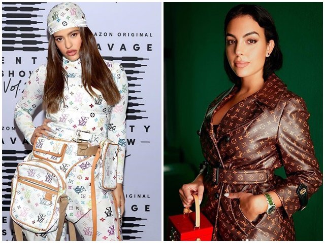 La artista y la novia de Cristiano Ronaldo han publicitado como solo ellas podían hacer a la exclusiva firma francesa "Louis Vuitton"