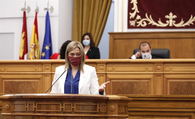 La portavoz de Cs, Carmen Picazo, en las Cortes.