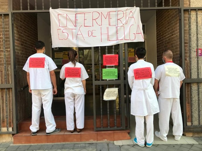 Protesta en el Centro de Salud Carmen Nieto