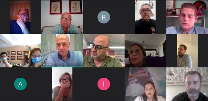 Encuentro telemático de Antonio Ruiz con los alcaldes y ediles del PSOE en la Vega del Guadalquivir.