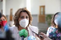 Susana Díaz subraya el "talante" de Espadas por el acuerdo con Cs en Sevilla y espera que "se sumen todos"