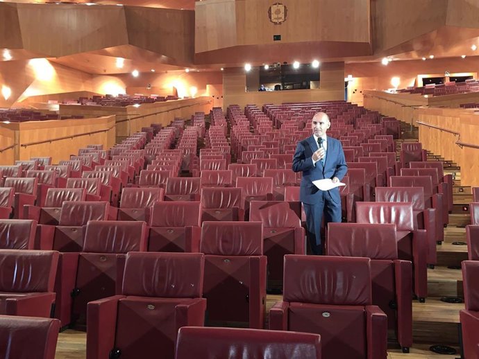 Andoni Aldekoa, en el auditorio del Palacio Euskalduna