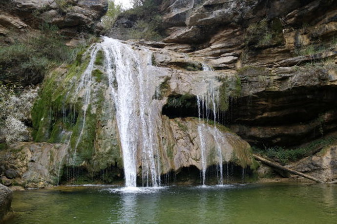 Pla general del Torrent de la Cabana a Campdevnol (Ripolls) el 8 d'octubre del 2020. (horitzontal)