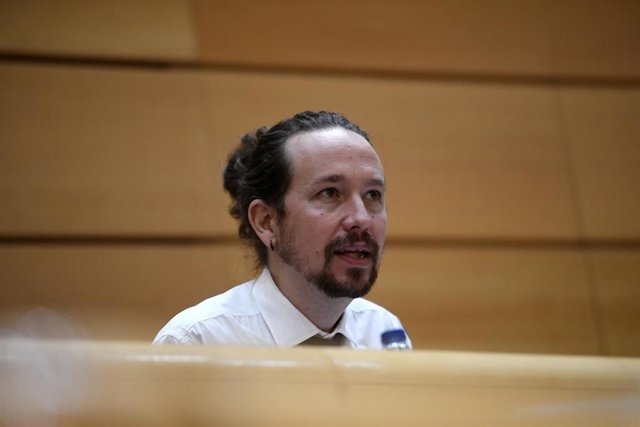 El vicepresidente segundo y ministro de Derechos Sociales y Agenda 2030, Pablo Iglesias, comparece en el Senado