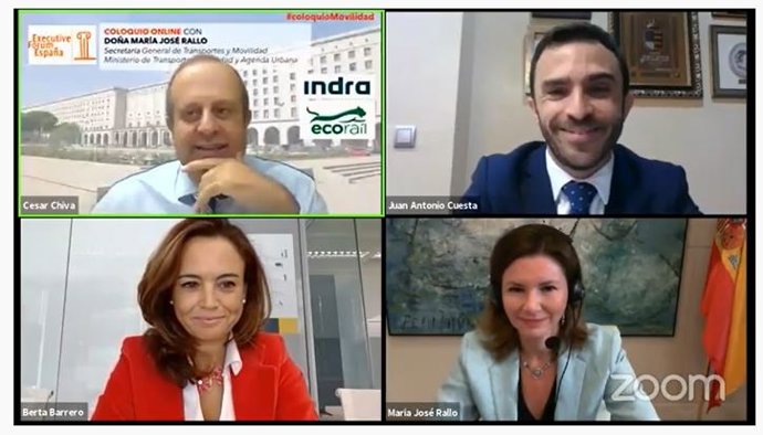 Captura de pantalla del coloquio con María José Rallo