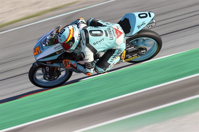 Jaume Masiá a lomos de la Honda del Leopard Racing en el Gran Premio de Catalunya 2020