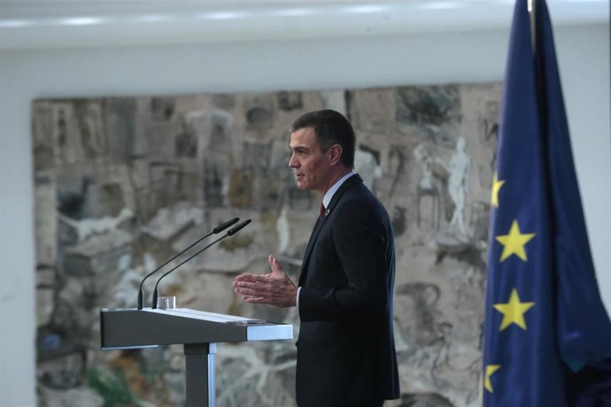 El presidente del Gobierno, Pedro Sánchez, interviene durante la presentación del Plan de Recuperación, Transformación y Resiliencia de la Economía Española, en Madrid, (España), a 7 de octubre de 2020.