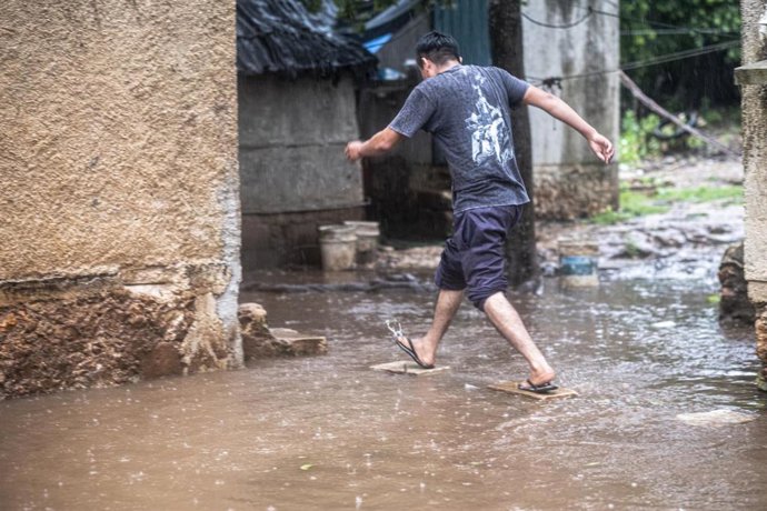 Imagen de archivo de una zona inundada por las fuertes lluvias provocadas por el huracán 'Delta' en México. 