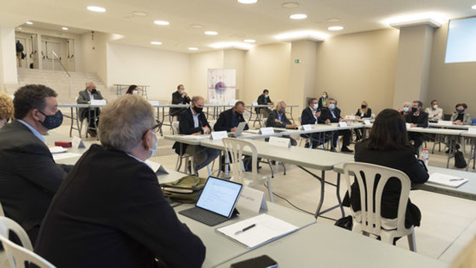 Pla obert de la reunió del consell general de GlobaLleida, celebrada el 8 d'octubre del 2020. (Horitzontal)