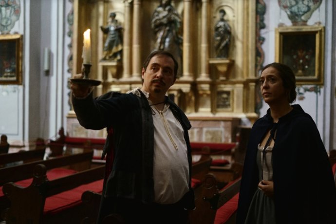 Un momento del rodaje del corto 'Los ángeles eternos'