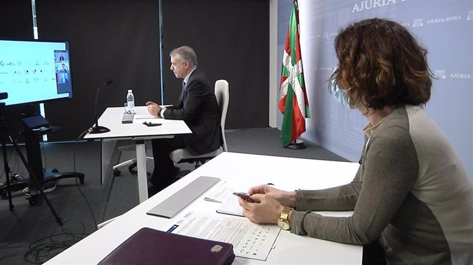 El lehendakari interviene,  vía telemática, en una sesión organizada por la Global Taskforce de Gobiernos Locales y Regionales, de la que forma parte Euskadi