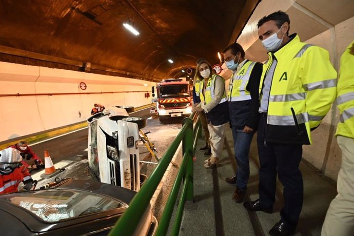 Simulacro de accidente en los túneles de El Serrallo