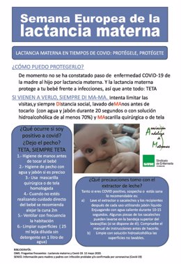 Campaña lanzada por Satse y la Asociación Andaluza de Matronas sobre lactancia materna.