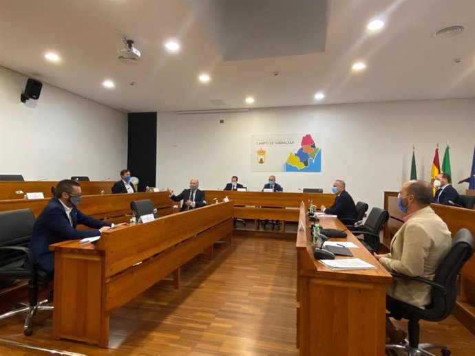 Landaluce en la reunión de alcaldes en la Mancomunidad del Campo de Gibraltar