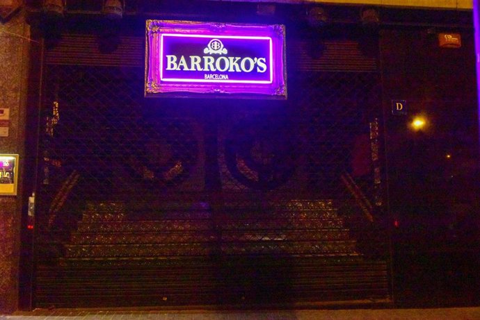 Una discoteca cerrada en Barcelona, Catalunya (España), a 7 de octubre de 2020. La Generalitat ha congelado la reapertura de discotecas que tenía prevista esta noche a consecuencia de la evolución de la pandemia.