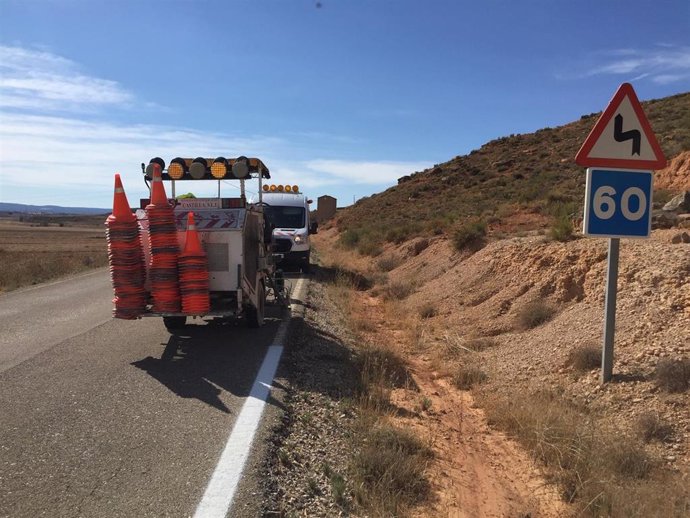 Ndp. La Diputación De Zaragoza Adjudica Un Contrato De 291.000 Euros Para Mejorar La Señalización Y Los Elementos De Seguridad De Sus Carreteras