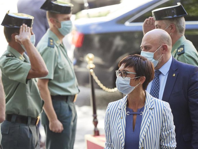 La directora general de la Guardia Civil, María Gámez, visita la comandancia de Navarra, en Pamplona, Navarra (España), a 8 de septiembre de 2020.