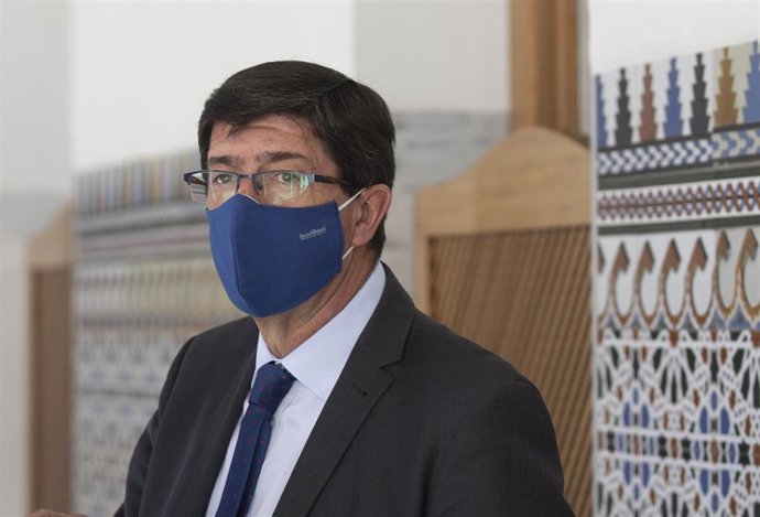 El vicepresidente de la Junta de Andalucía, Juan Marín, tras la sesión de control al gobierno del Pleno del Parlamento de Andalucía, con preguntas al presidente de la Junta. En Sevilla (Andalucía, España), a 08 de octubre de 2020.