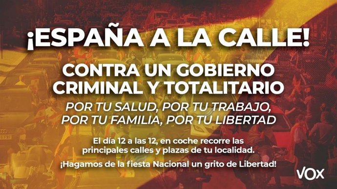 Mobilització de Vox el 12 d'octubre.