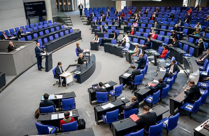 El Parlamento de Alemania durante una sesión plenaria.