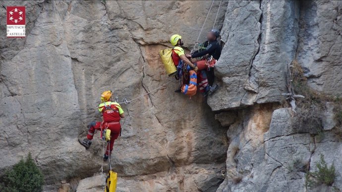Imagen del rescate en Montanejos (Castellón).