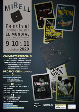 Imatge promocional del cartell del festival El Mirell que s'est fent aquest cap de setmana del 9, 10 i 11 d'octubre a la Bisbal. (Vertical)