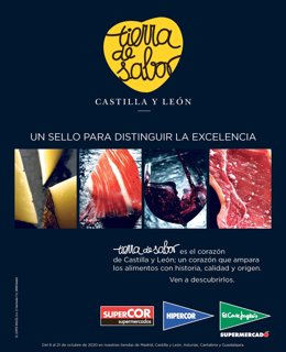 Cartel de la colaboración entre El Corte Inglés y Tierra de Sabor.