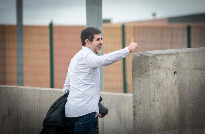 L'expresident de l'Assemblea Nacional Catalana (ANC), Jordi Snchez surt de la presó de Lledoners en el seu primer permís penitenciari de dos dies, a Barcelona (Catalunya/Espanya) a 25 de gener de 2020.