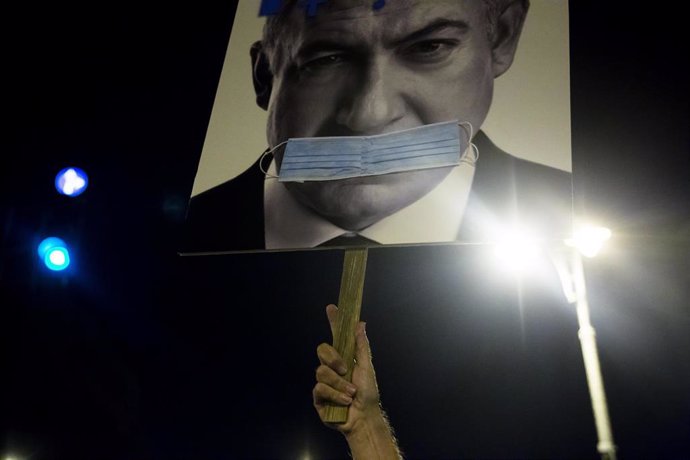 Protesta contra Benjamin Netanyahu en Jerusalén