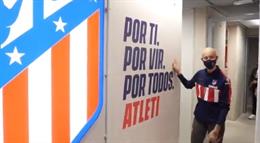 Virginia Torrecilla en el vestuario del Atlético de Madrid Femenino