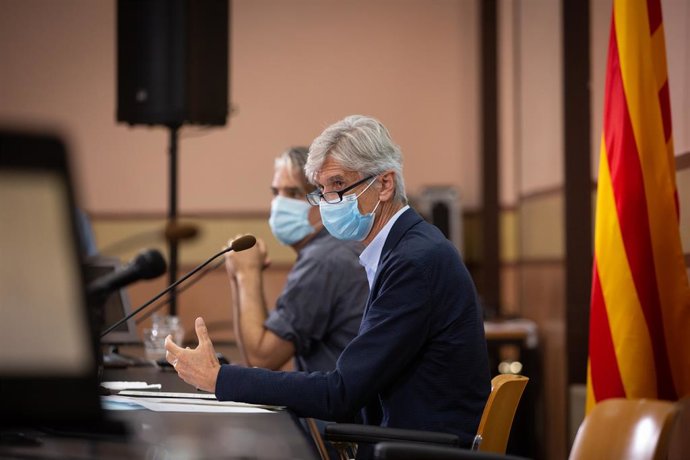 El secretari de Salut Pública de la Generalitat, Josep Maria Argimon, ofereix una roda de premsa a la Conselleria de la Salut per tractar l'evolució de la pandmia a la regió, a Barcelona, Catalunya (Espanya) 22 de setembre del 2020.