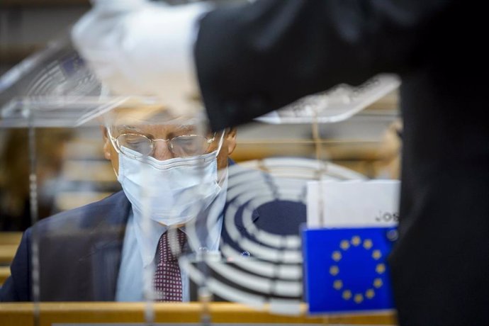 El Alto Representante de la Política Exterior de la UE, Josep Borrell, en la sede del Parlamento Europeo en Bruselas