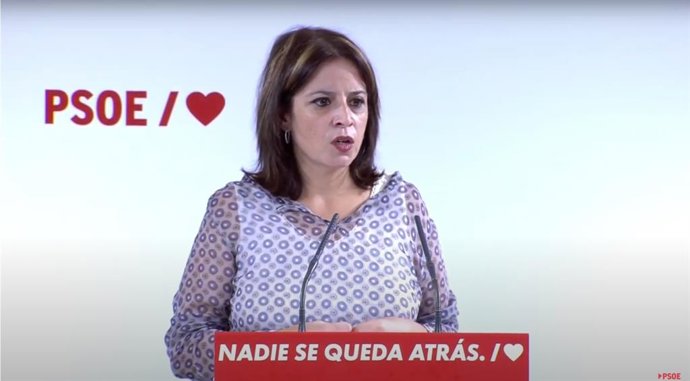La sotssecretria general i portaveu socialista al Congrés, Adriana Lastra, durant un acte a Alcalá de Henares (Madrid)