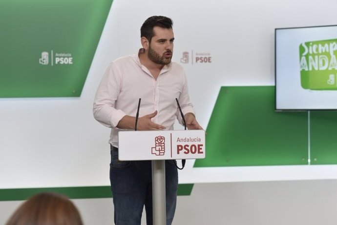 El secretario general de JSA, Alejandro Moyano, en rueda de prensa en una foto de archivo.