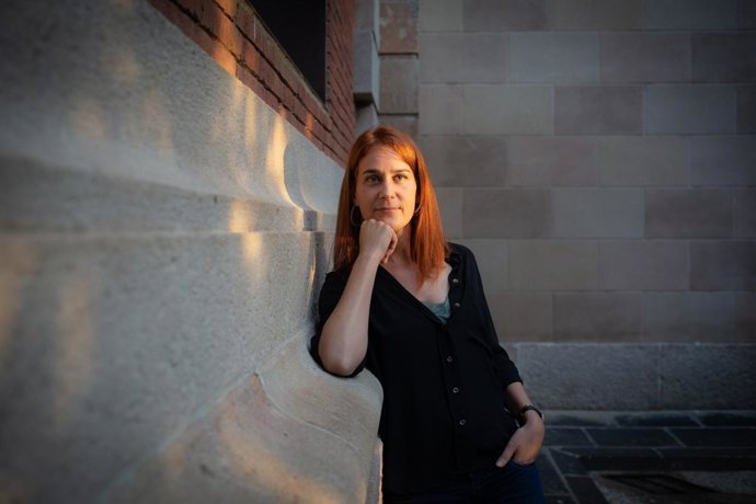 La presidenta d'En Comú Podem (CatECP) al Parlament de Catalunya, Jéssica Albiach, posa després d'una entrevista per a Europa Press, a Barcelona, Catalunya (Espanya), a 8 d'octubre del 2020.