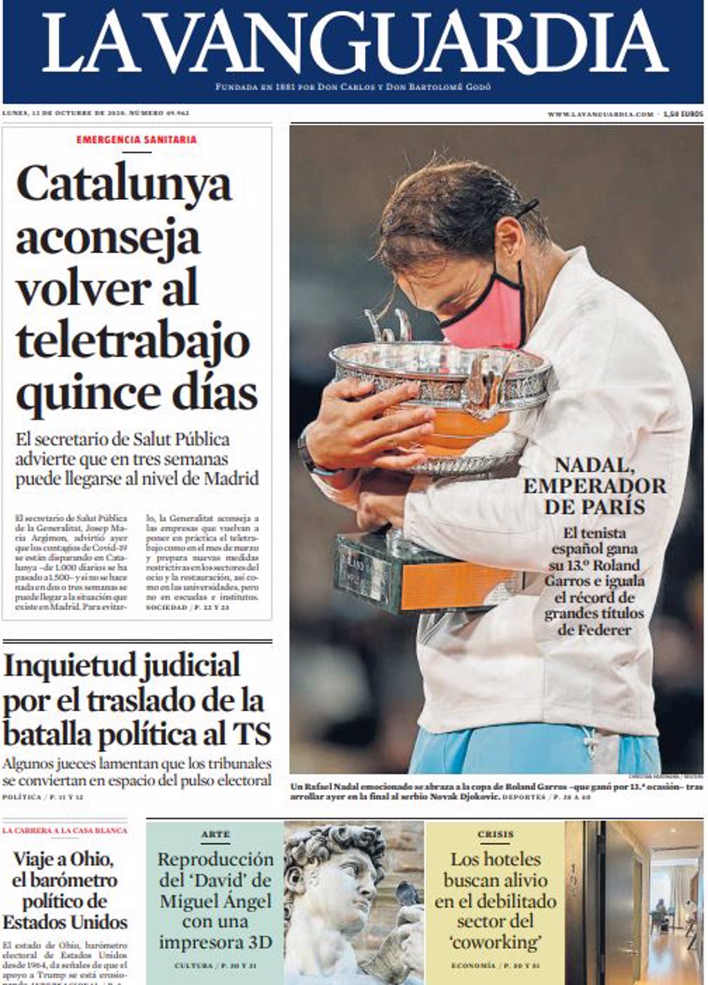 Las Portadas De Los Periódicos Del Lunes 12 De Octubre De 2020 6685