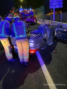 Accidente de tráfico en la M-30.