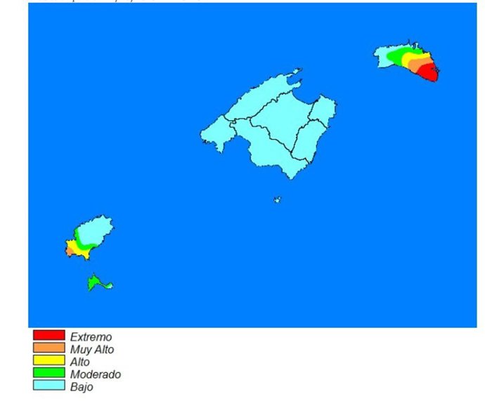 Índice De Riesgo De Incendio Para Este Lunes 12 De Octubre.