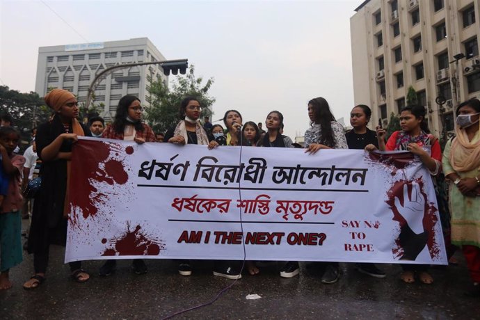 Protesta contra las violaciones en Daca
