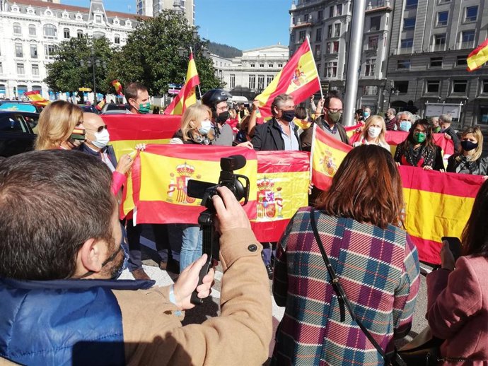 Ignacio Blanco, en la Plaza de La Escanalera, en Oviedo