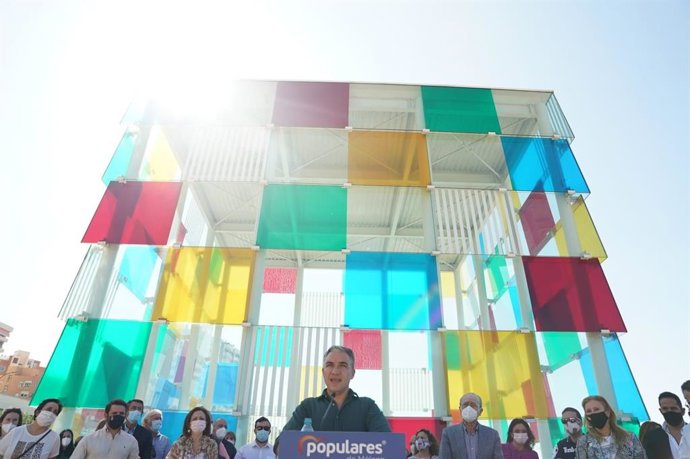 El portavoz del PP andaluz, presidente del PP malagueño y consejero de la Presidencia, Elías Bendodo, en un acto en Málaga