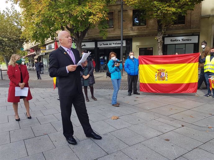 Acto de Vox en Pamplona con motivo de la Fiesta Nacional.